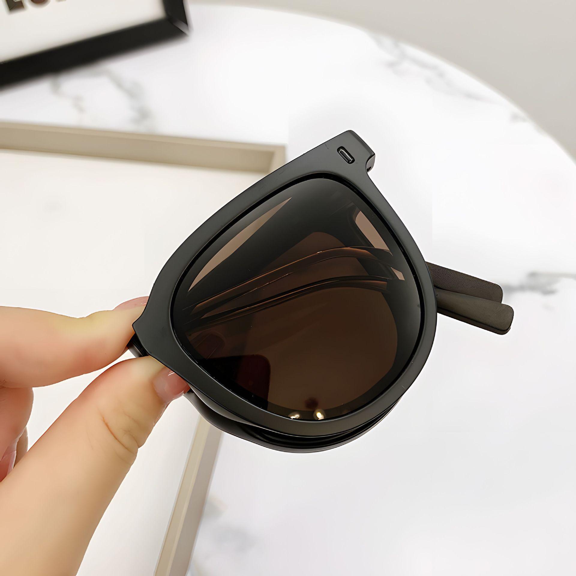 Folding sunglasses for women, high-end outdoor sun protection sunglasses for men, driving sunglasses, UV protection, anti-glare