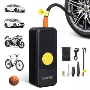 Garvee Fast 150PSI Wireless Tire Inflator Air Compressor – Digital Pressure Gauge, Auto Shut-Off, 4000mAh Rechargeable Battery, LED Light, Type-C – Portable Car, Motorcycle, Bike & Ball Pump
