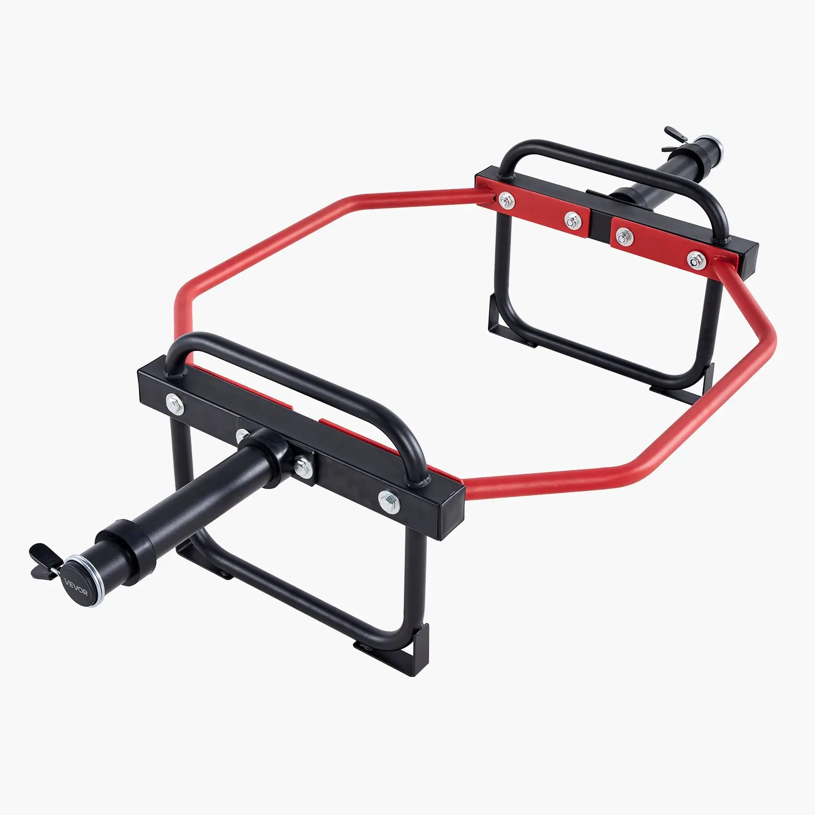【DealsForYouDays】VEVOR Trap Bar Hex Bar, 2-Inch Hex Barbell, 500 LBS Capacity Shrug Bars, Weightlifting and Strength Training Equipment, Home Gym for Squats, Deadlifts, Shoulder Presses, Red