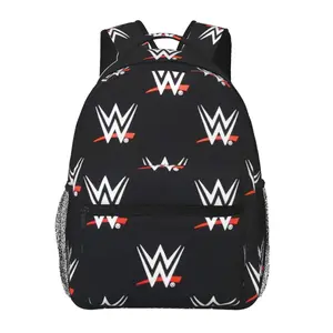 Anime Wwe Printed Backpack, Cute School bag for Girls Boys Teens, Cartoon Backpacks Kawaii Kids Lightweight backpack with adjustable straps Bookbag, Travel, School, College, Work, Backpack, Daily Use