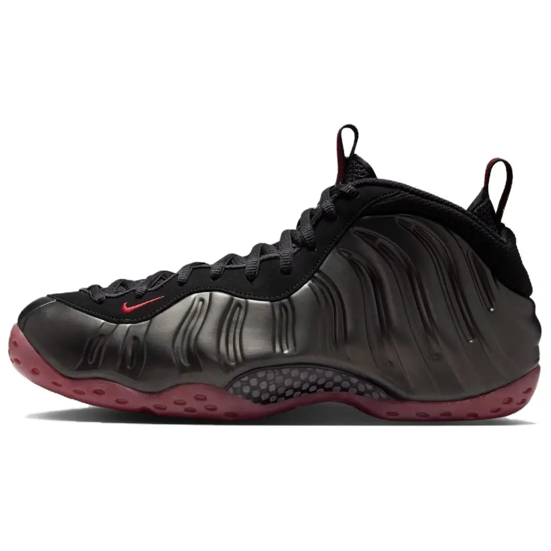 Nike Foamposite One Cough Drop Retro Basketball Shoes: Mid-Top, Soft Comfort, Slip-Resistant, Unisex Black Trending Shoes, House White Official Shoes to Get / Maison Mihara Verifiable, with credentials and supporting global authentication