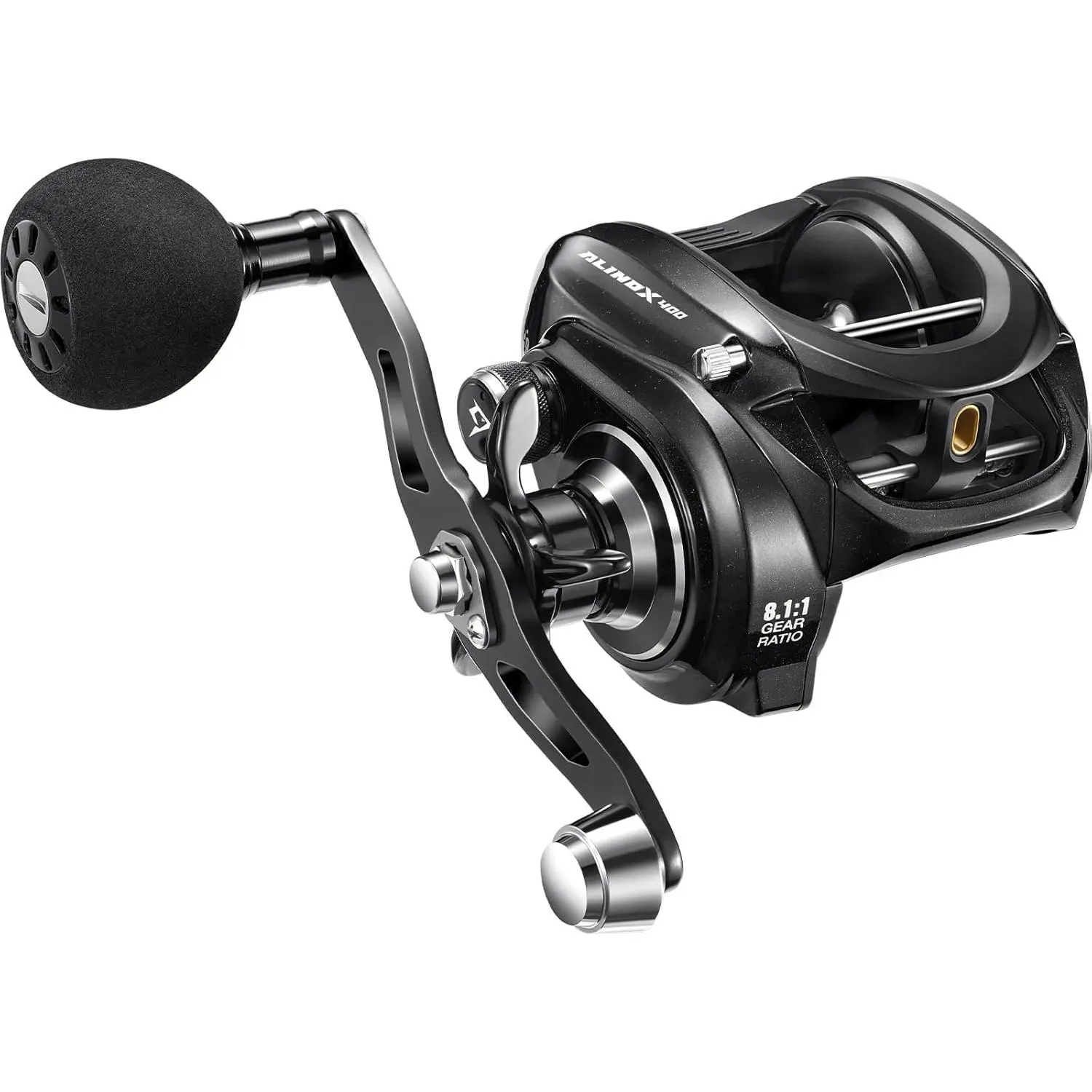 Piscifun Alinox 400 Baitcasting Reel, 38LB Drag, Aluminum Frame | Freshwater saltwater, line cast alarm, 8+1 bearings, 6.6/8.1 ratios, low-profile body