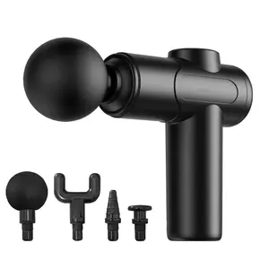 Mini Massage Gun, Handheld Muscle Massager with 4 Replaceable Heads, High-Frequency Vibration Deep Muscle Relaxation Electric Device