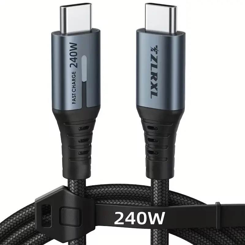 USB C to USB C Data Line, 240w Fast Charging Super Fast Charger 3.3ft/6.6ft Type-C Charger Cable, Braided Usbc Phone Charging Cord for iPhone 16 15 Pro Samsung S24 S23, Typec Cable