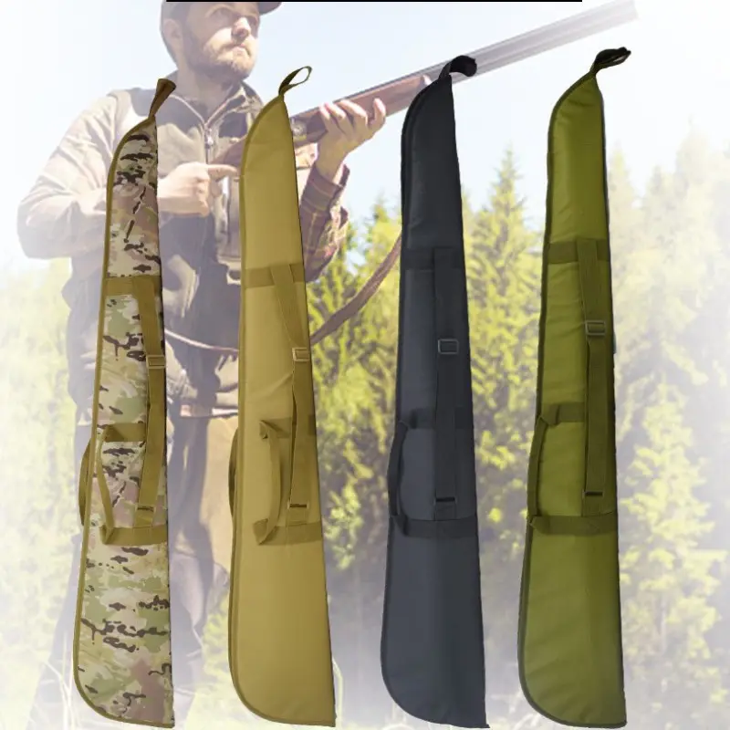 50 Inch Tactical Pointed Zipper Storage Bag With Thick Shockproof Foam Lining, Multi-Purpose Carry Case For Fishing Rods, Outdoor Camping Tools & Hunting Gun Slip, Padded Protective Storage Sleeve For Outdoor Activities