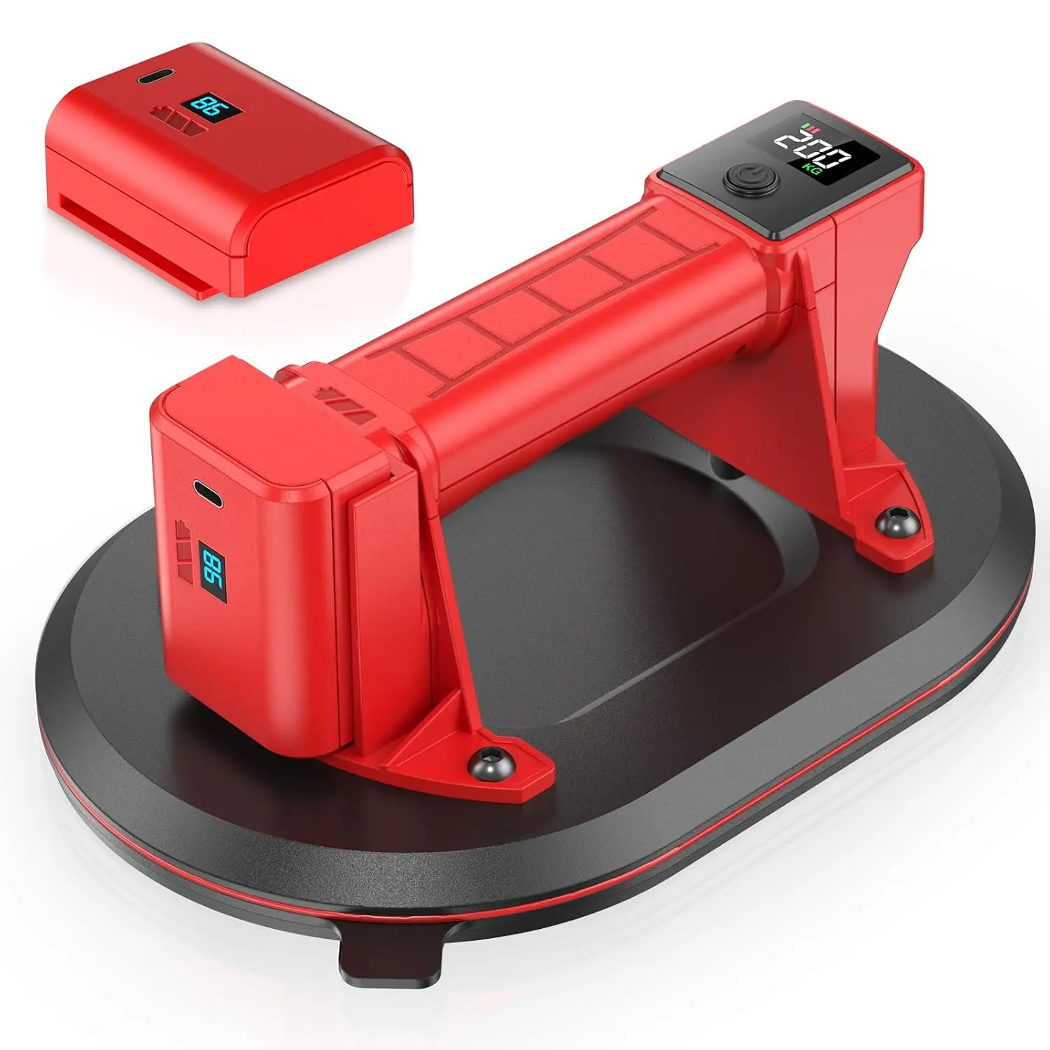 16V MAX Cordless Heavy Duty Vacuum Suction Cup Lifter, 440 lbs Load Electric Suction Cups for Glass Tile Granite Window Lifting & Moving