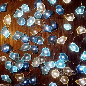 Ocean Decor String Lights, Sea Glass Festive Beach Themed 10 ft 40 LEDs Battery&USB Cord Operated Decorative Lights with Remote Timer for Tent Wedding Nursery Bedroom Party Ornamentfidget toys
