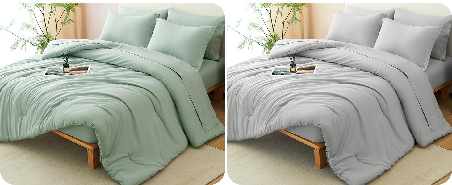 Full Comforter Set Burnt Orange, 7 Pieces Bed in a Bag Terracotta Comforter Set with Sheets, All Season Boho7PC Bed Sets with Comforter, Fitted Sheet, Flat Sheet, Pillow Shams and Pillowcases