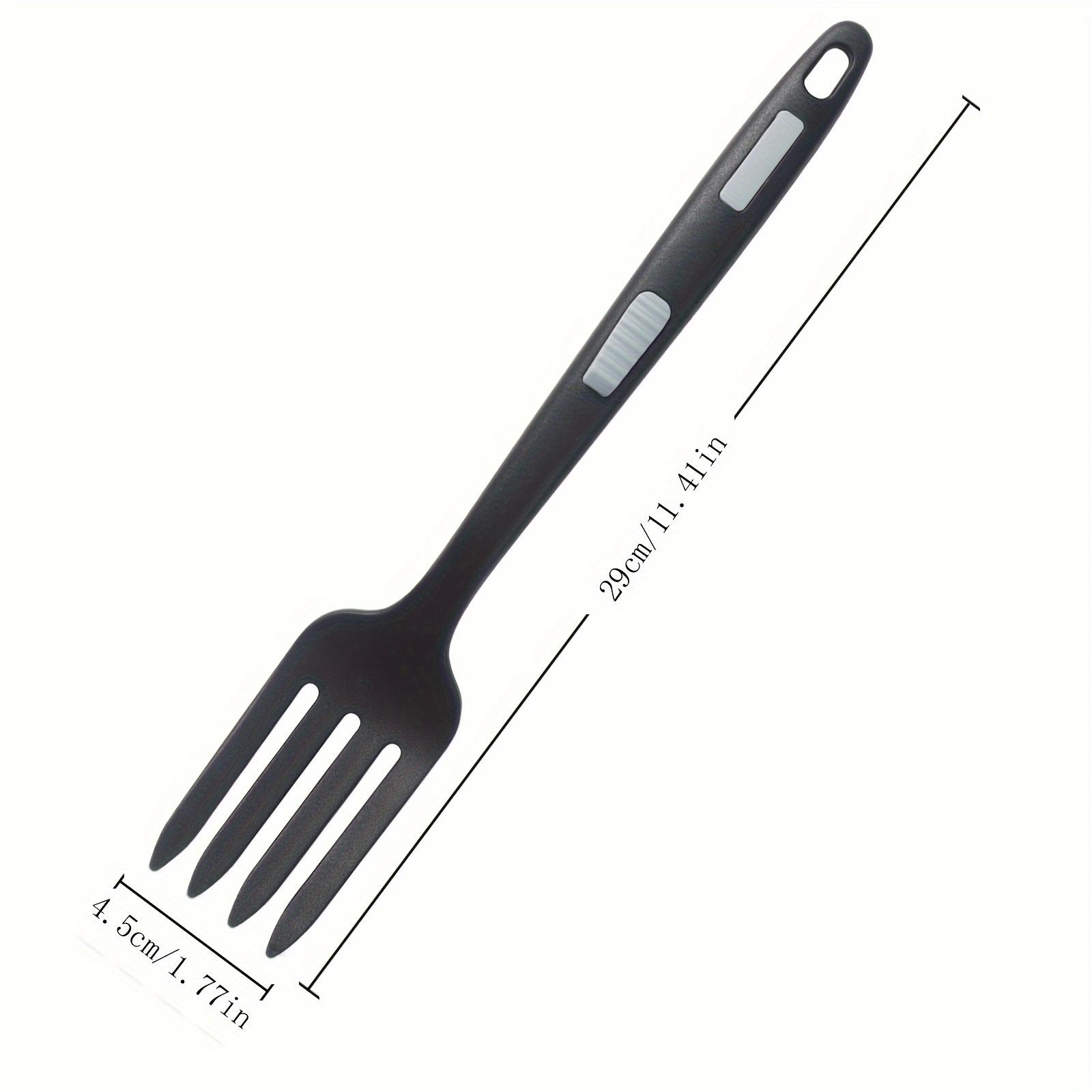2PC Silicone Flexible Forks, Heat-Resistant Cooking Forks, Large Forks for Kitchen, Non-Stick, Won't Damage Pans, Ultimate Forks, Mixed Material, Ideal for Mashing Food, Beating Eggs, and Baking