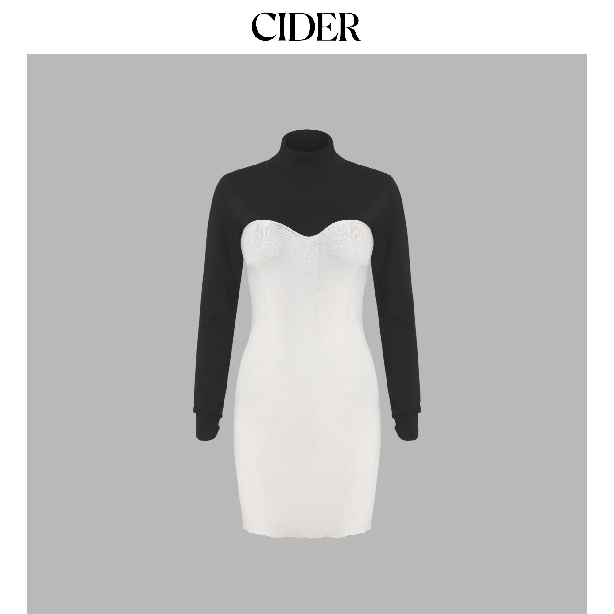 Cider [size 4-10] Turtleneck Patchy Mini Dress SummerFinds