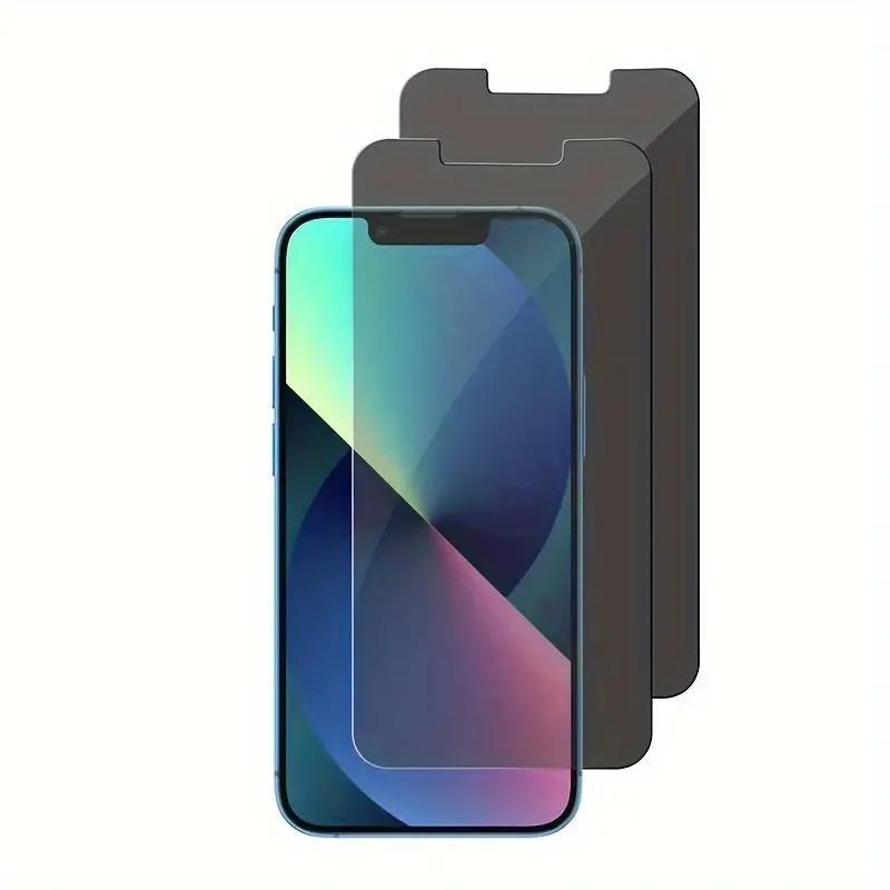 Tempered Glass Phone Screen Privacy Film, 2 Counts Anti-spy Phone Screen Protector, Phone Accessories Compatible with iPhone 15 14 13 12 11 Pro Max