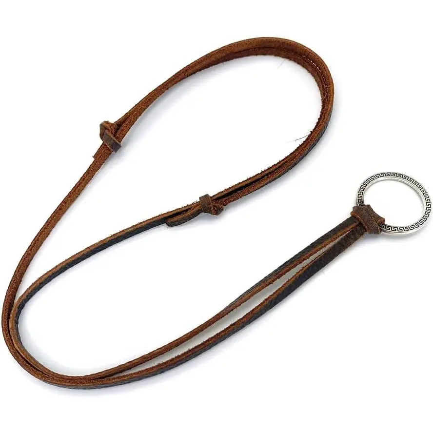 Glasses Necklace Sunglasses Holder  Ring Leather Cord Adjustable Eyeglasses Strap Alloy Loop Ring