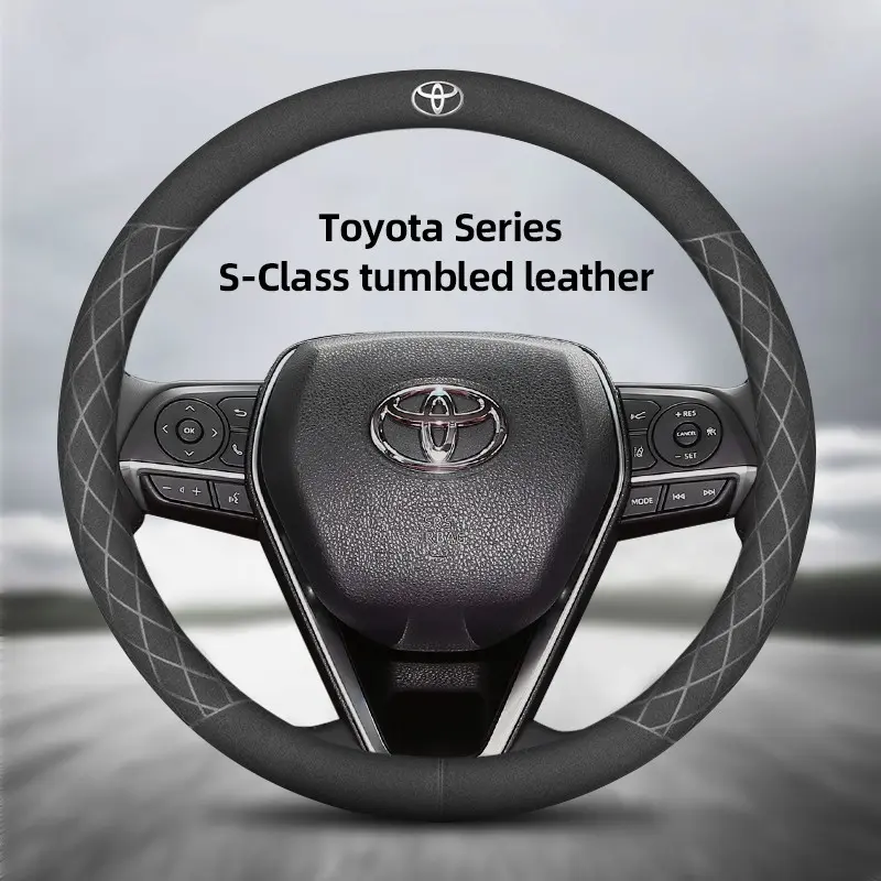 Car Steering Wheel Cover Suede Non-slip Auto Accessories For Toyota Supra Aygo Prado RAV4 Hilux Yaris Corolla 4Runner Camry Avalon Avensis CHR Venza Auris Verso Crown Kluger Tacoma Verso