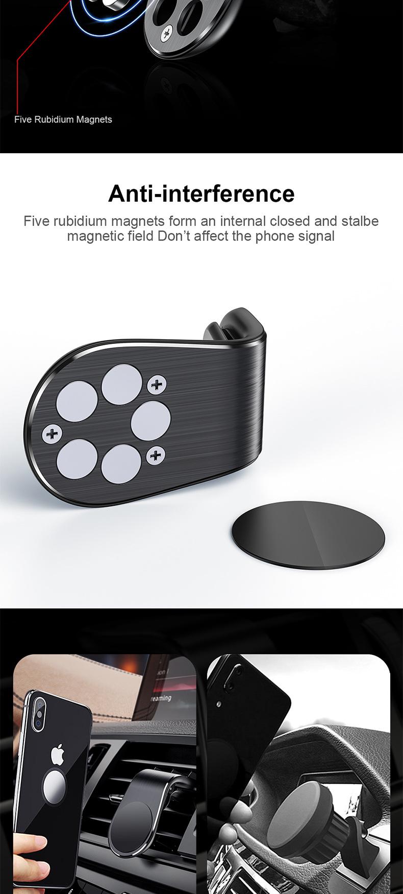 Magnetic Car Phone Holder Air Vent Clip Mount Rotation Cellphone GPS Support