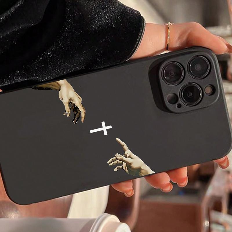 Creative Cross Pattern Phone Case, Anti-drop Shockproof Phone Protective Cover, Phone Accessory Compatible with iPhone 11 12 13 14 15 16 Pro Max iphone  15 16 17  pro  max  case