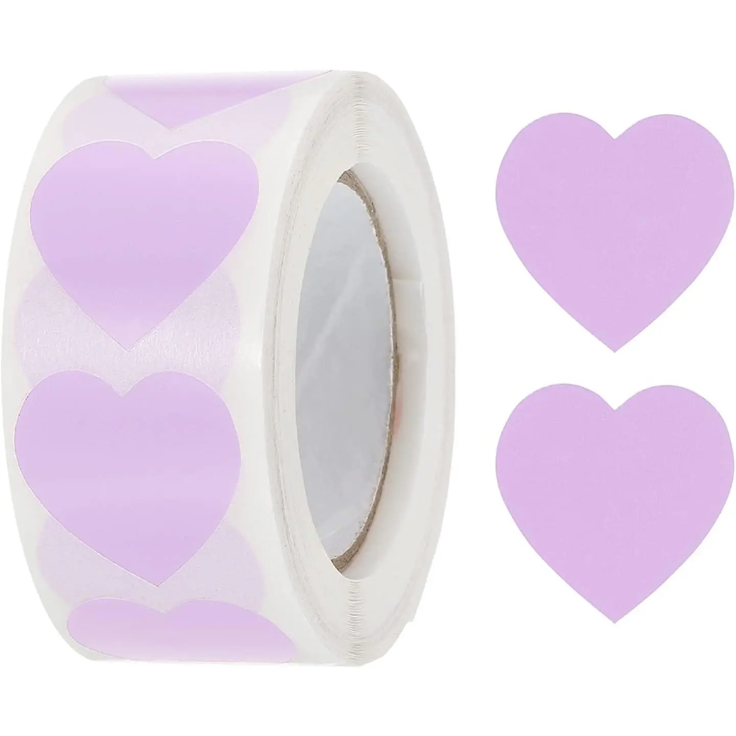 500 count Heart Shaped Sticker 1 Inch Self-Adhesive Love Sticker Label Heart Decorations for Envelope,Valentine Day,Wedding Party, Light