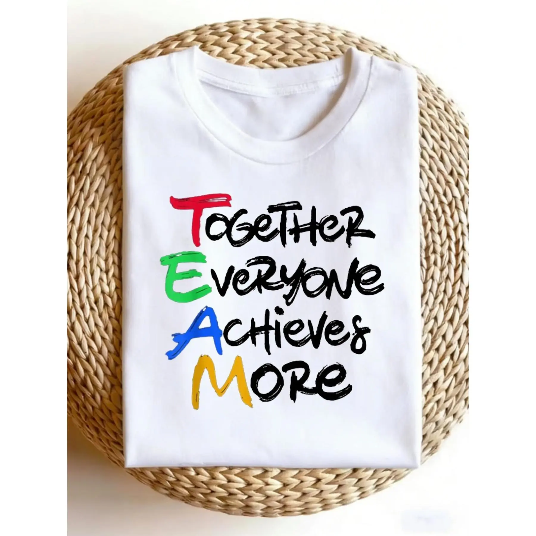 Funny Vintage Graphic Men'S T-Shirt Team Together Everyone Achieves More Teamwork Motivation T-Shirt