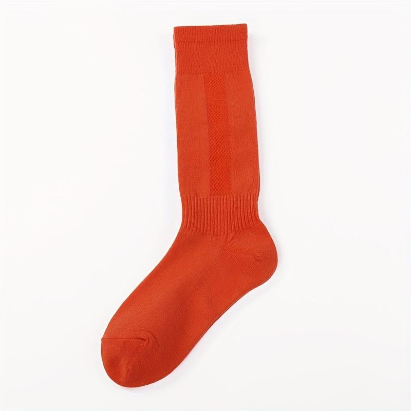 (New)1/3 Pairs Kids Knee-High Sports Socks - Breathable Mesh, High Elasticity & Moisture-Wicking, Solid Color Athletic Socks for Basketball, Football, School - Durable Polyester Boys & Girls Socks