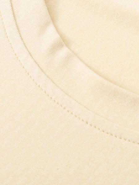 Men's Stylish Casual Round Neck T-Shirt with English Print, Breathable Polyester Fabric, Comfortable Fitted Design for Everyday Wear, Casual Style Tee