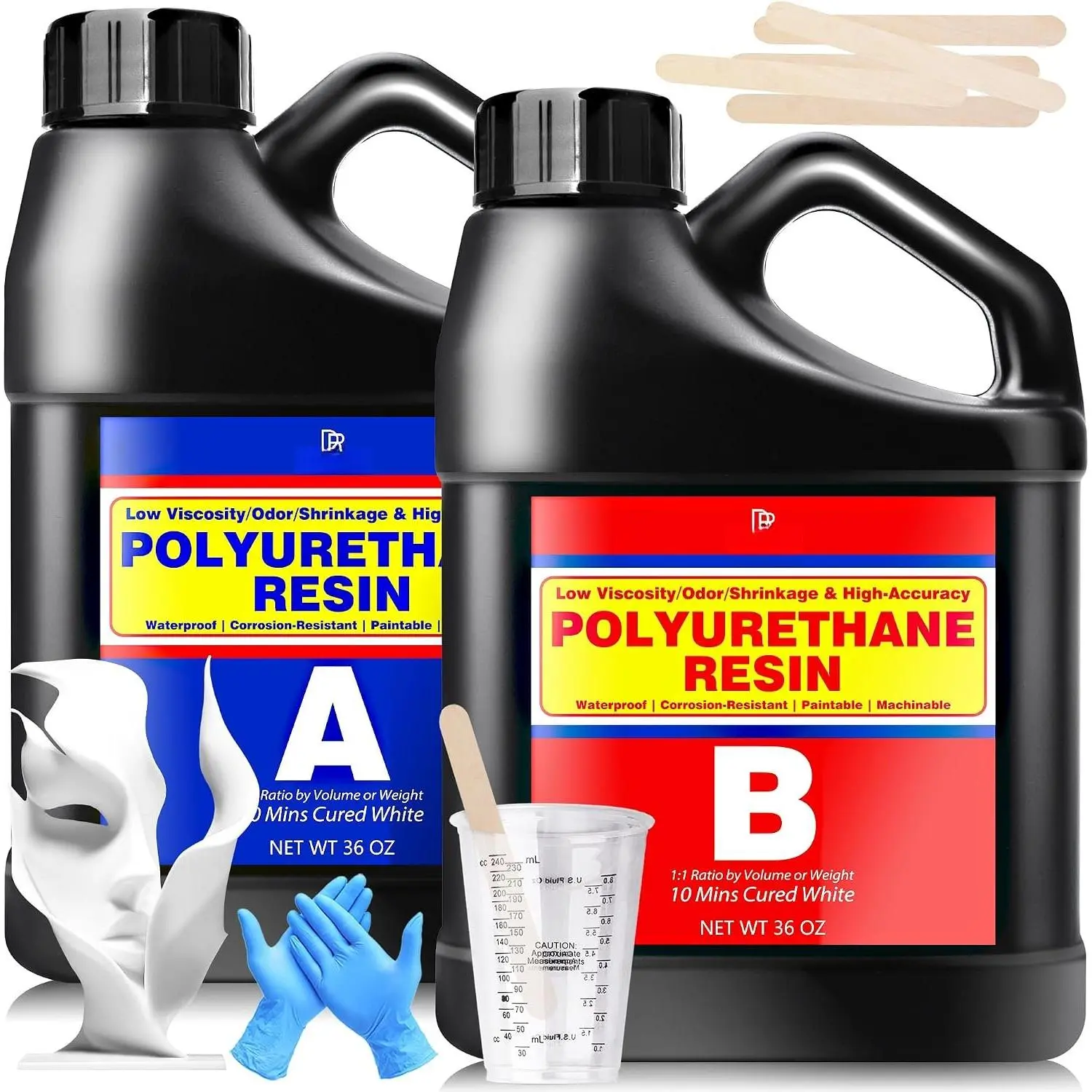 Polyurethane , 72oz Polyurethane Casting , Rapid Curing White, Low Viscosity Low Odor for Making Prototype Models, Sculptures, Figurines, Special Effects Props and Decorative
