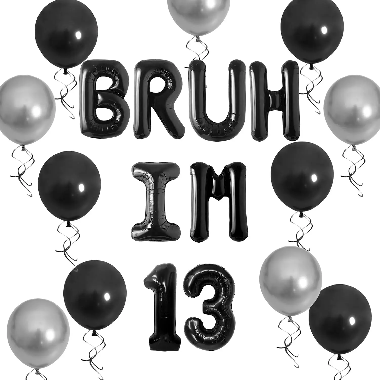 Bruh I'M 13 Birthday Decorations Bruh Its My Birthday Decoration 13th Bday | Bruh Birthday Decorations 13 Year Old Boy Birthday Decor Teen Boy Birthday Decorations Bruh Party Supplies
