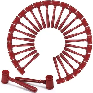 48 Pcs Wooden Judge Gavel Prop for Kids Student Adult Justice Law School Graduation Gift Durable Toy Gavels Hammer Mallet for Moot Courtroom Auction Sale Mock Trial (4.33''x1.38''x0.79'')