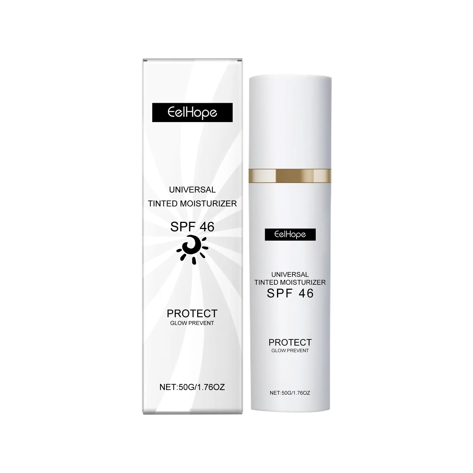 Hydrating Sunscreen SPF 50 Brightening Facial Moisturizer, Anti UV Glow Day Cream, Daily Skin Barrier Care Anti-Aging Sun Defense TikTok Viral Beauty