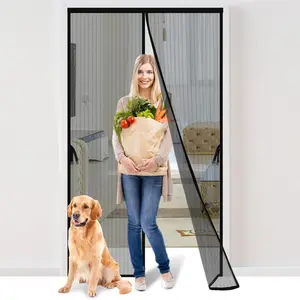 Magnetic Screen Door - Suitable for door openings of 36 x 82inch, actual screen size is 38"x83", hands-free mesh partition, heavy-duty curtain effectively prevents insects, frame features a hook-and-loop design, pet and child-friendly