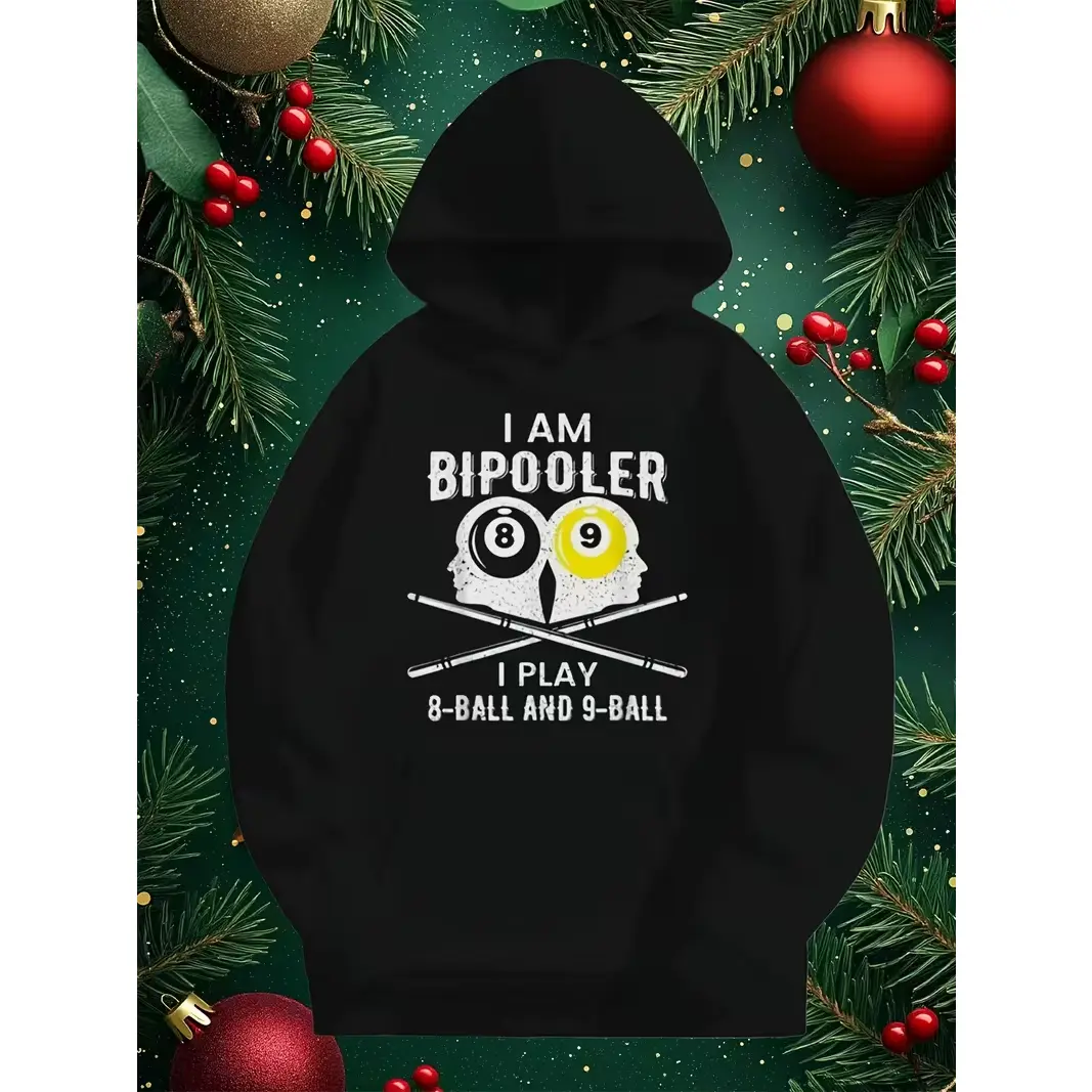 Billiards 8‑Ball 9‑Ball Graphic Hoodie,Oversized Comfort Cotton Fashion Outfit,Best Holiday Gift For Him Pool Player,Perfect Present For Family Friends Lovers
