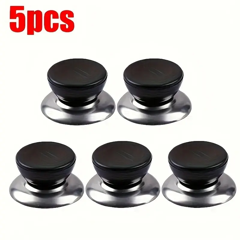 5pcs Universal Replaceable Pot Lid Knobs, Heat Resistant Anti-Scald Handles, Multipurpose Cookware Accessories, Fits All Glass Pots