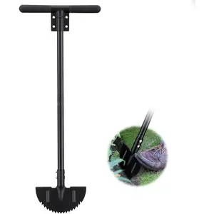 Half Moon Manual Lawn Edger - 36 Inch Long Handle- Heavy Duty Manual Edging Tool