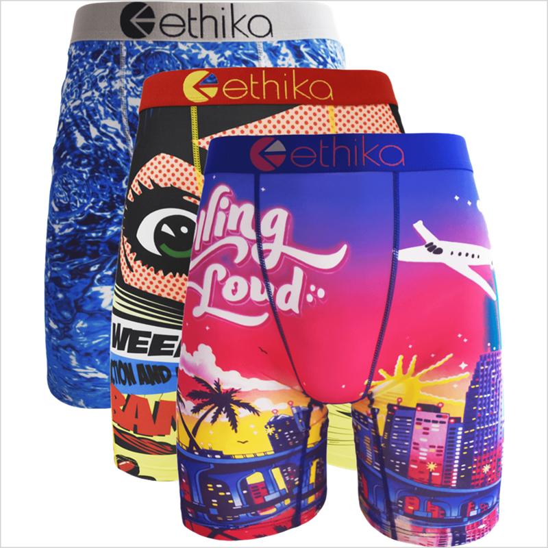 2pcs /3pcs Men's Sports Underwear Breathable Moisture-Wicking Sports Underwear Printed Mid-Length Fitness Men's Underwear Available in Various Colors and Sizes S-XXXL