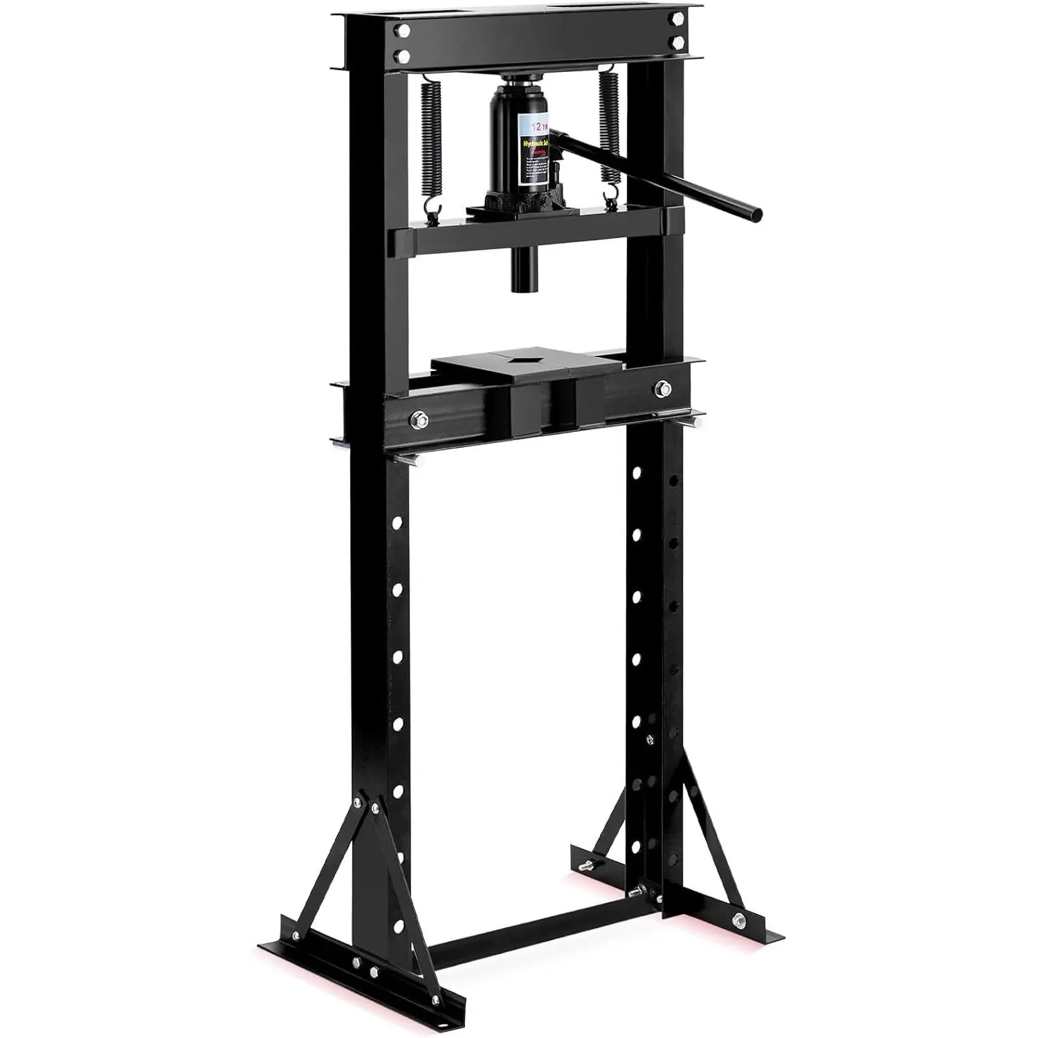 Heavy Duty H-Frame Hydraulic Press, 12 Ton / 20 Ton Capacity. Industrial Steel Shop Press for Bearing Removal, Metal Straightening, Bushing Installation. Adjustable Worktable, Safety Relief Valve. For Garage, Workshop, Auto Repair