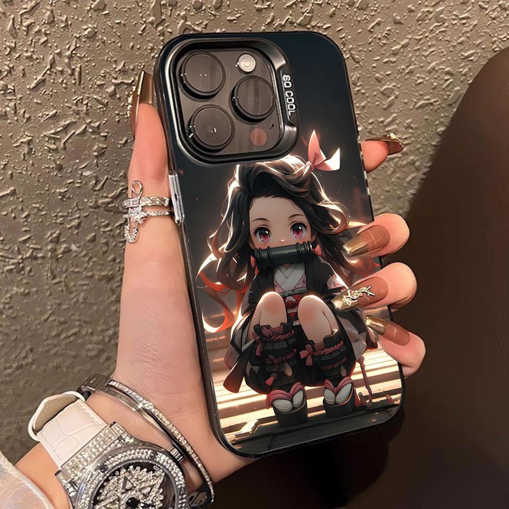 Blade Extinction Anime Nezuko Phone Case for iPhone 17 16 15 14 13 12 11 X XR XS 8 7 Air Pro Max Plus Translucent Colorful Cover