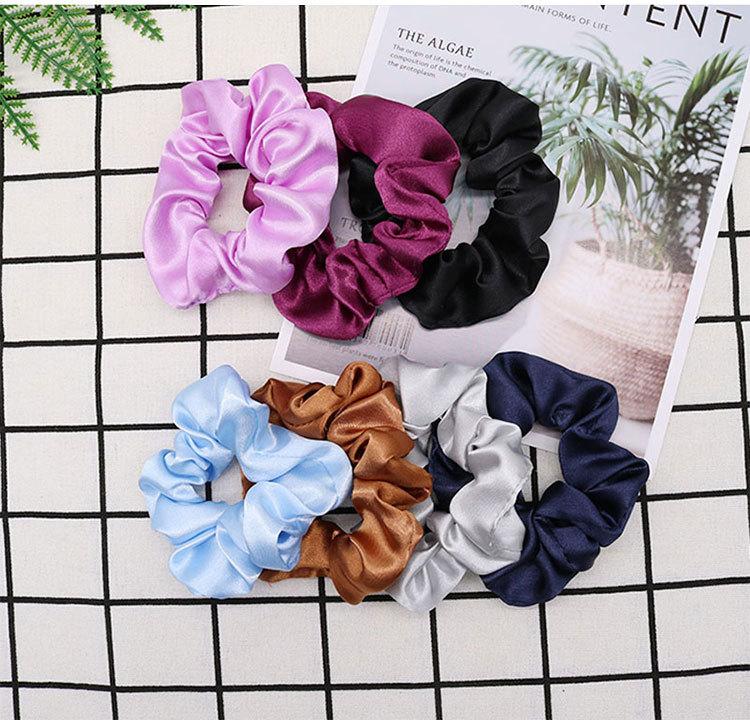 (Random Default Gift) Vintage Simple Versatile French Satin Silk Imitation Silk Satin Hair Accessories