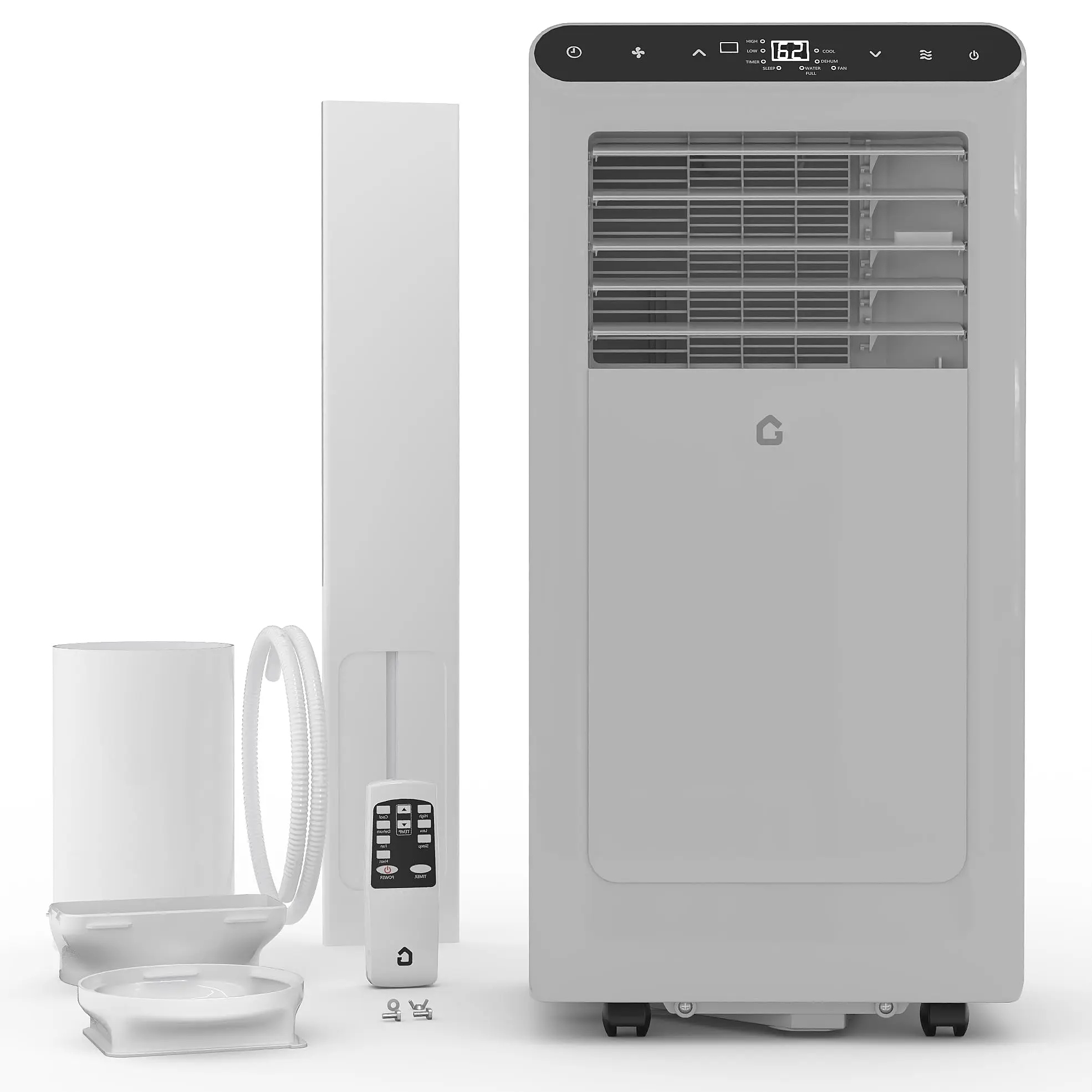 OP-3-in-1,8000 BTU Portable Air Conditioner –   24h Timer & Window Kit,Compact Quiet AC (Cooling/Dehumidifier/Fan) for 350 Sq Ft