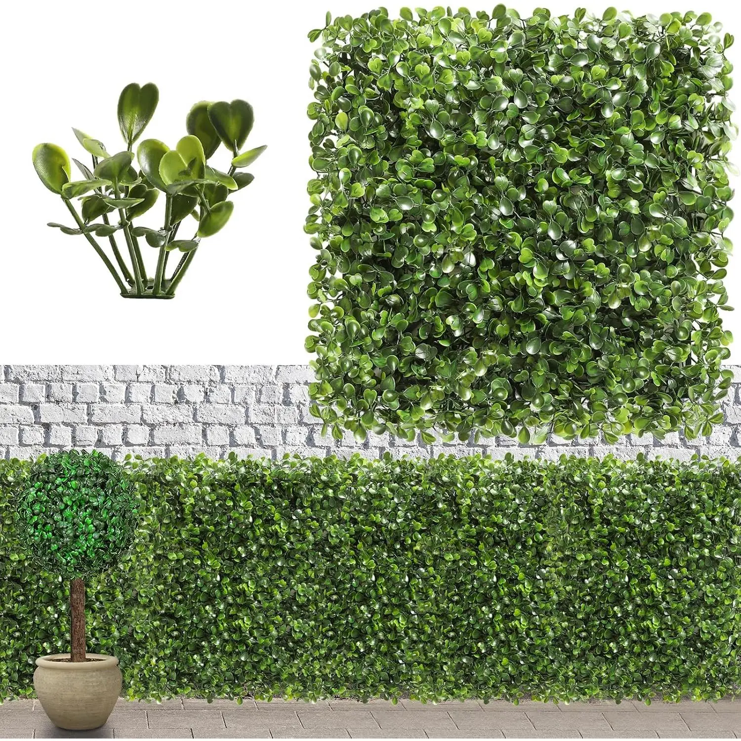 12 count 10”×10” Boxwood Panels, Artificial Grass Wall Panels  Greenery Backdrop Wall Grass Backdrop Artificial  Walls for Outdoor Indoor Garden Fence Backyard