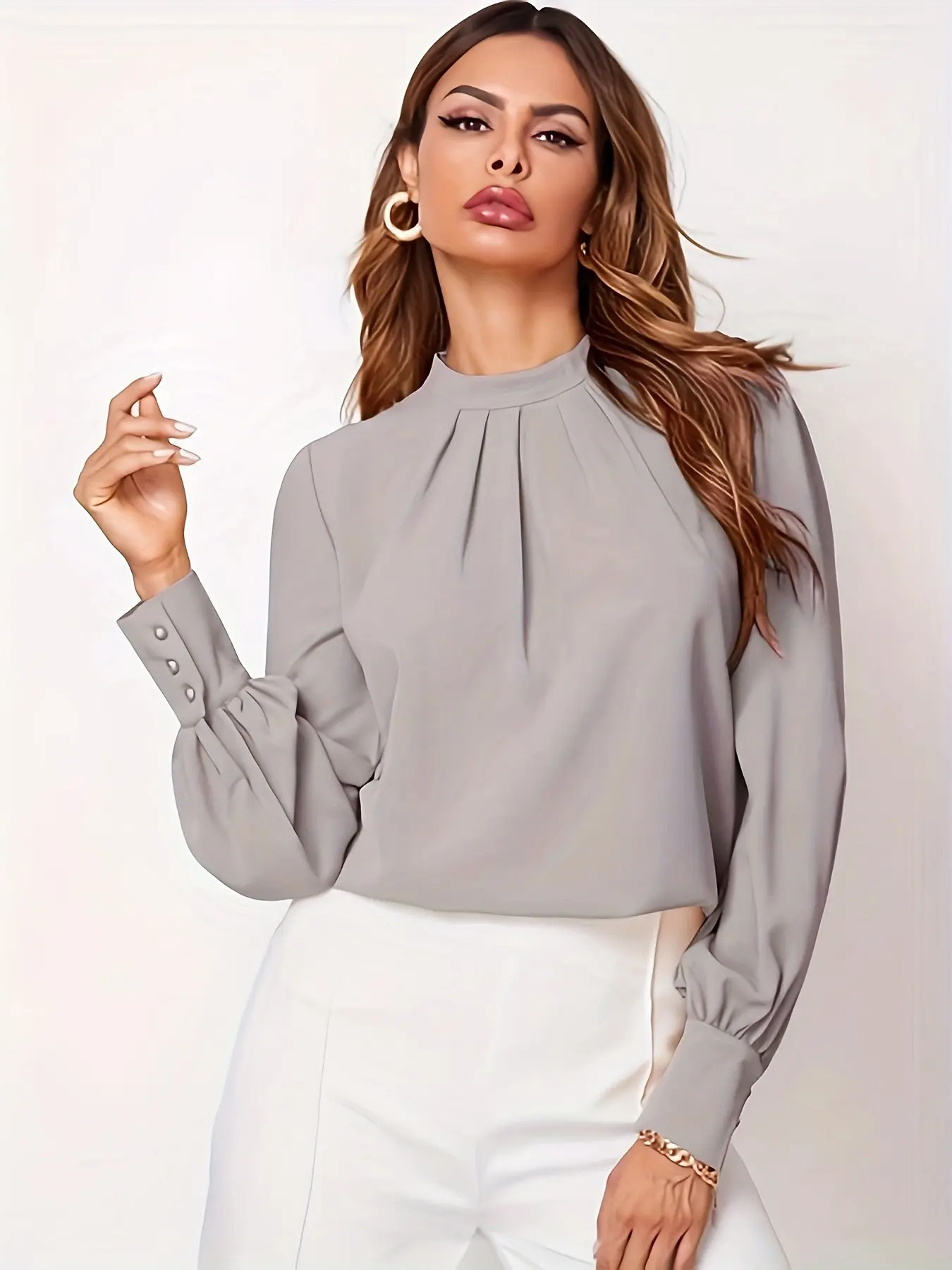 Women's Elegant Button Shirt, Stylish Ladies Blouse, Perfect for Daily Wear, Comfortable and Chic, Ideal for Office and Casual