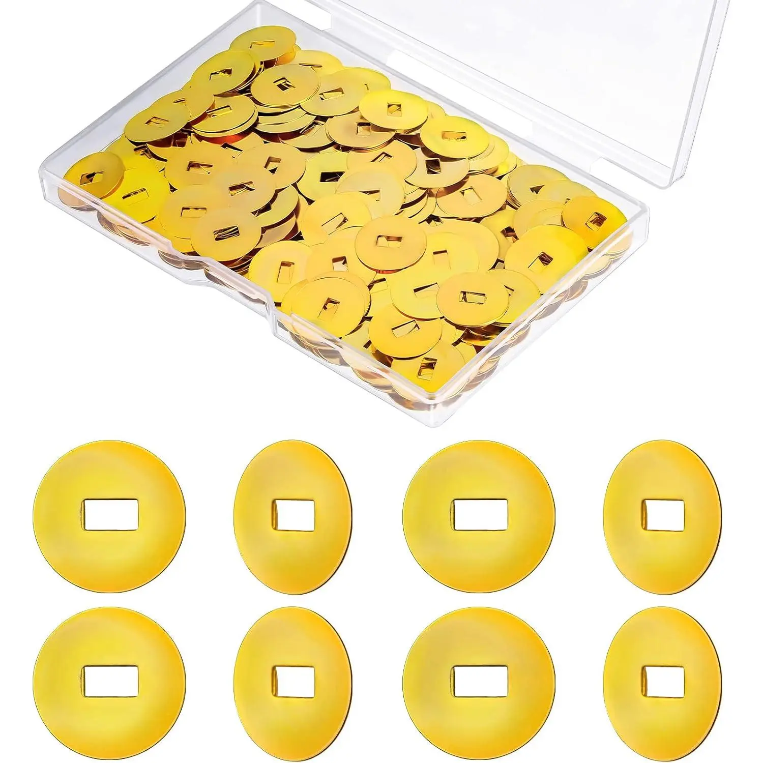 500 Pcs Mini Metal Gold Brass Brads Paper Fasteners, 15mm OD, for Paper Crafts Scrapbooking DIY Crafts Supplies, With Storage Box Included
