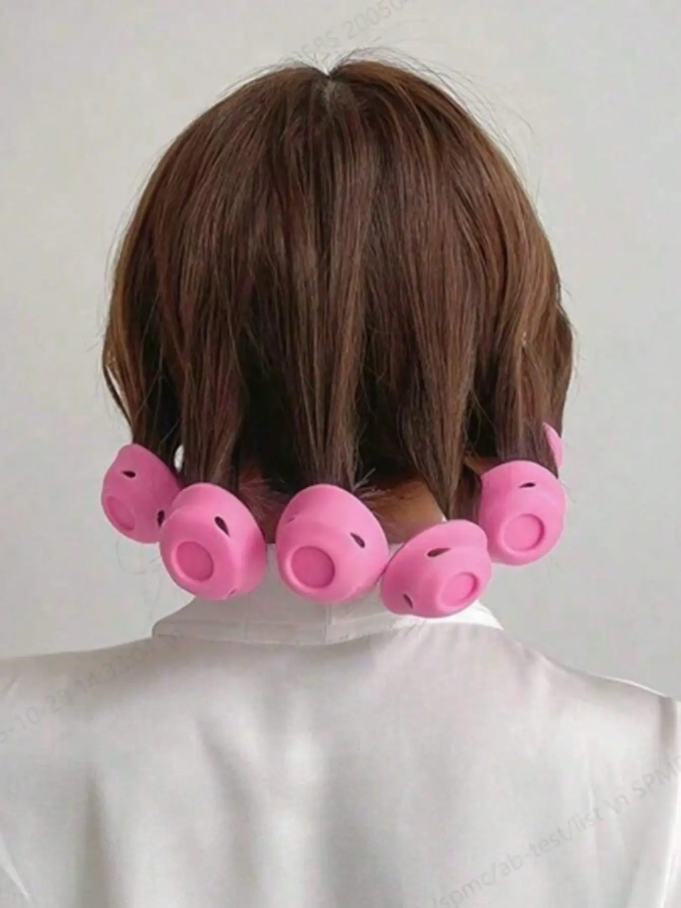 10pcs Pink Silicone Hair Curlers, Heatless Curling, Designed For No Heat Damage, Compact & Portable, Easy To Use, Creates Natural Waves & Bangs, Suitable For Short To Medium Hair, Great For Home & Travel
