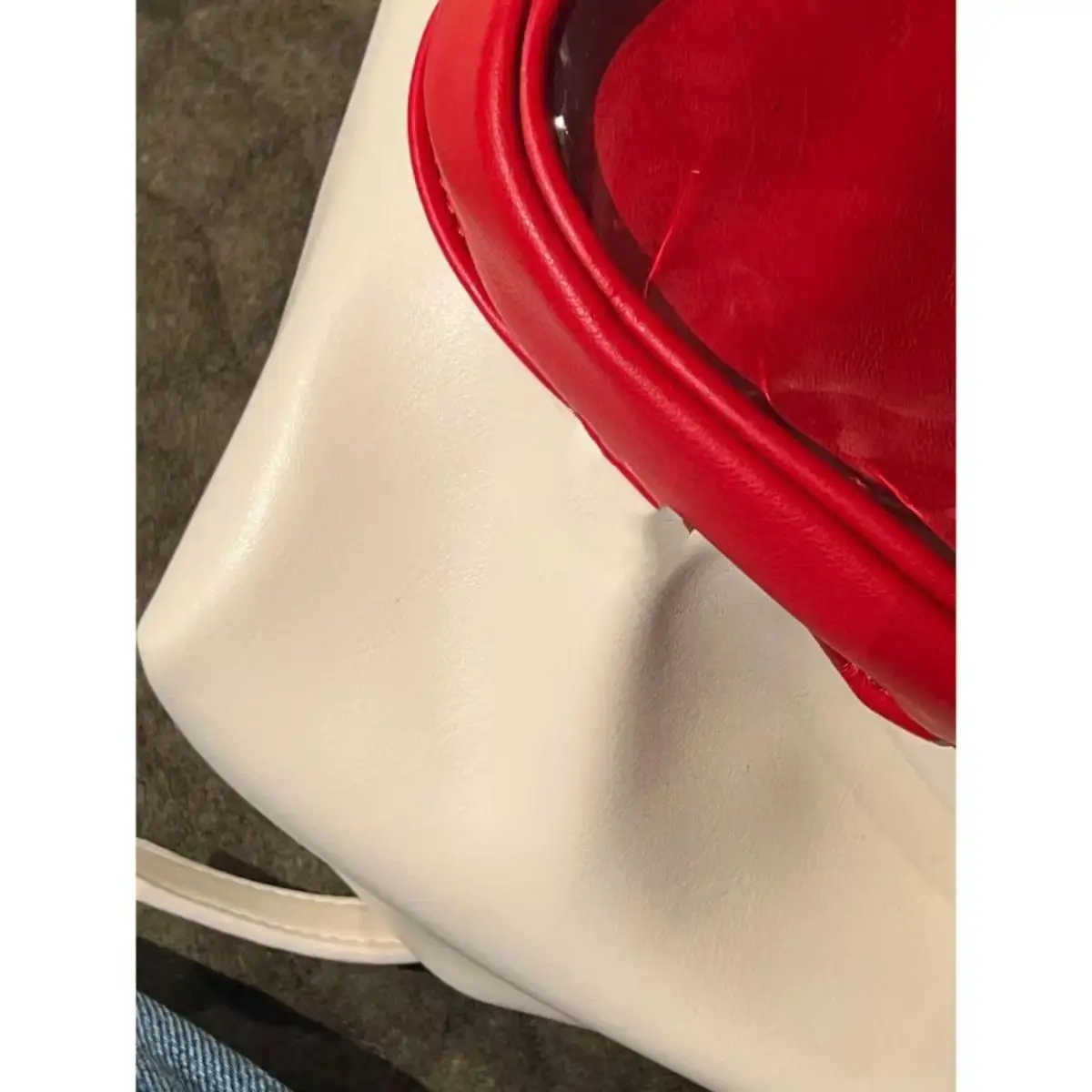 Sweet Cute Apple Backpack Women Color Block Large Capacity Transparent Student School Bag Ladies Casual Commuter Mochilas Mujer