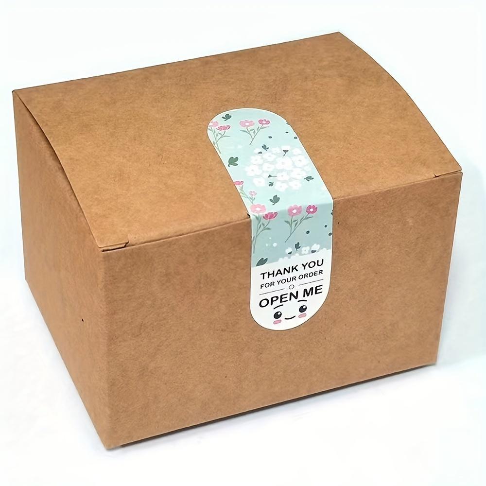 Floral Pattern Thank You Sticker, 100pcs/pack Package Sealing Sticky Label Sticker, Self Adhesive Stickers, Gift for Small Business