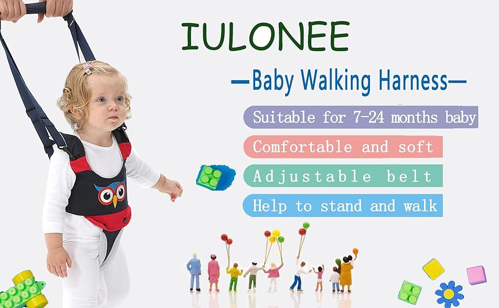 Baby Walking Harness Breathable Handheld Kids Toddler Helper Assistant Adjustable Infant Walker Help Baby Walk Stand Up Child Learning Belt for 8-24 Month Old Babies Activity (Blue) Baby Walking Harness Breathable Handheld Kids Toddler Helper Assistant Adjustable Infant Walker Help Baby Walk Stand Up Child Learning Belt for 8-24 Month Old Babies Activity (Blue)