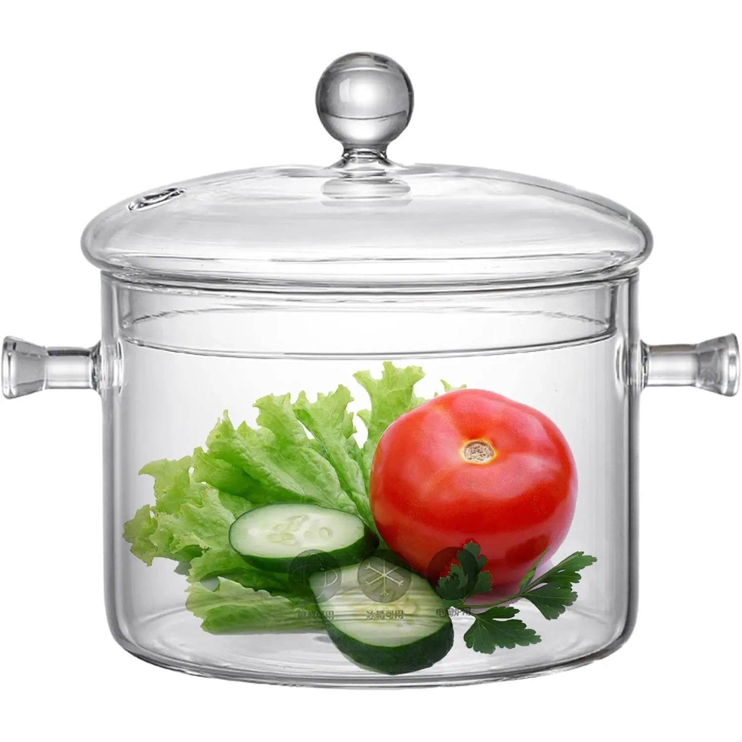 50 FL OZ Glass Saucepan Simmer Pot for Stove Potpourri Clear Pots with Lid for Cooking Borosilicate Glass Cookware for Pasta Noodle Soup Milk  (clear)