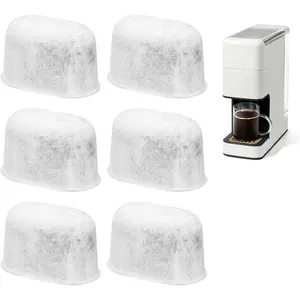 6 Pack Replacement Coffee Filters Compatible with Drew Barrymore Coffee Maker, Charcoal Water Filters for Beautiful DrewBarrymore Coffee Machines