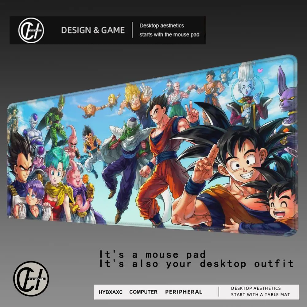 Mouse Pad Anime Gamer Mouse Pads Gaming Accessories Varmilo Keyboard PC Computer Desk Mat XXL Carpet DBZ Dragon Ball Mousepad