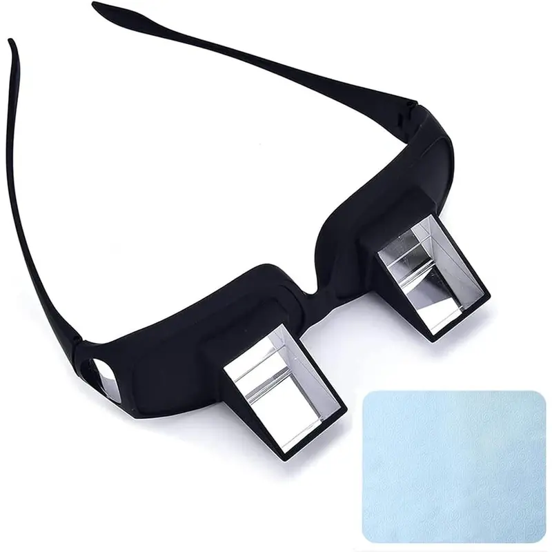 Unisex Durable Lightweight Lazy Prism Reading Glasses - High Definition High Quality Eyewear with 90° Vision, Eye and Spine Protection for Adults (Beds, Airplanes, Dentist Chairs Use)