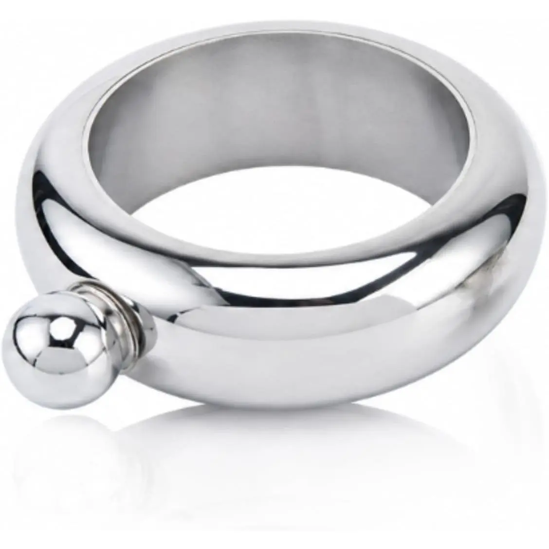 Polished Stainless Steel Liquor Flask Bracelets, Non Wine Whiskey