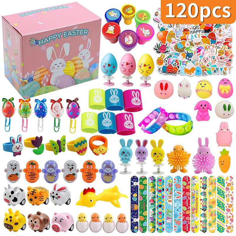 Easter Set DIY Colorful Eggs Cartoon Rabbit Egg Openable Eggshell Party Gift