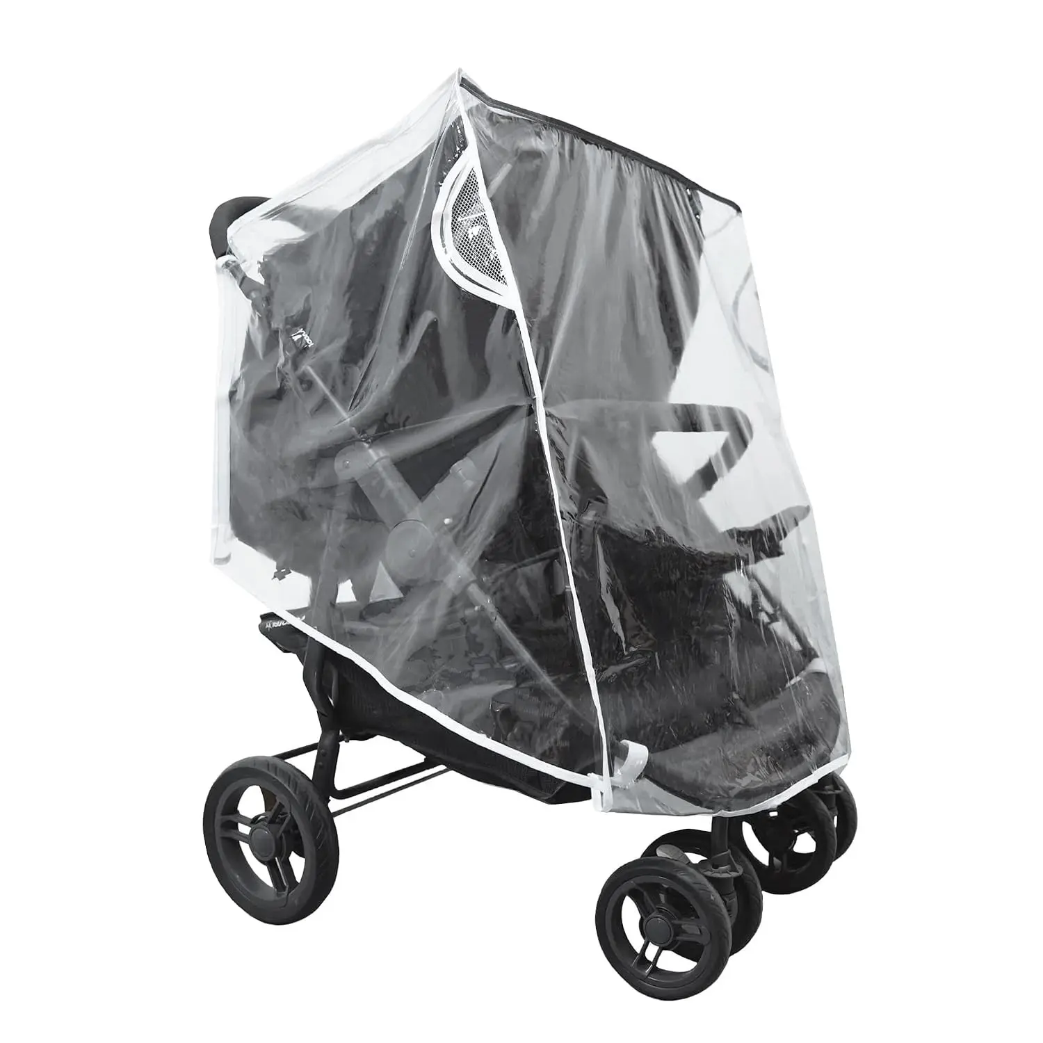 Universal Double Stroller Rain Cover, Waterproof Windproof Rain Shield for Side by Side Twin Baby Strollers, Jogger & Umbrella Strollers, Outdoor Accessories(Gift)